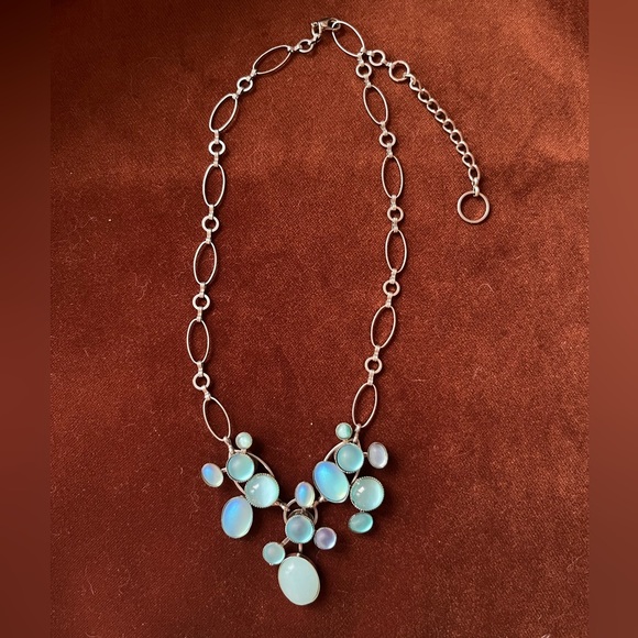Bohemian Handmade Blue Stone Necklace Carole Sousa - Picture 1 of 5